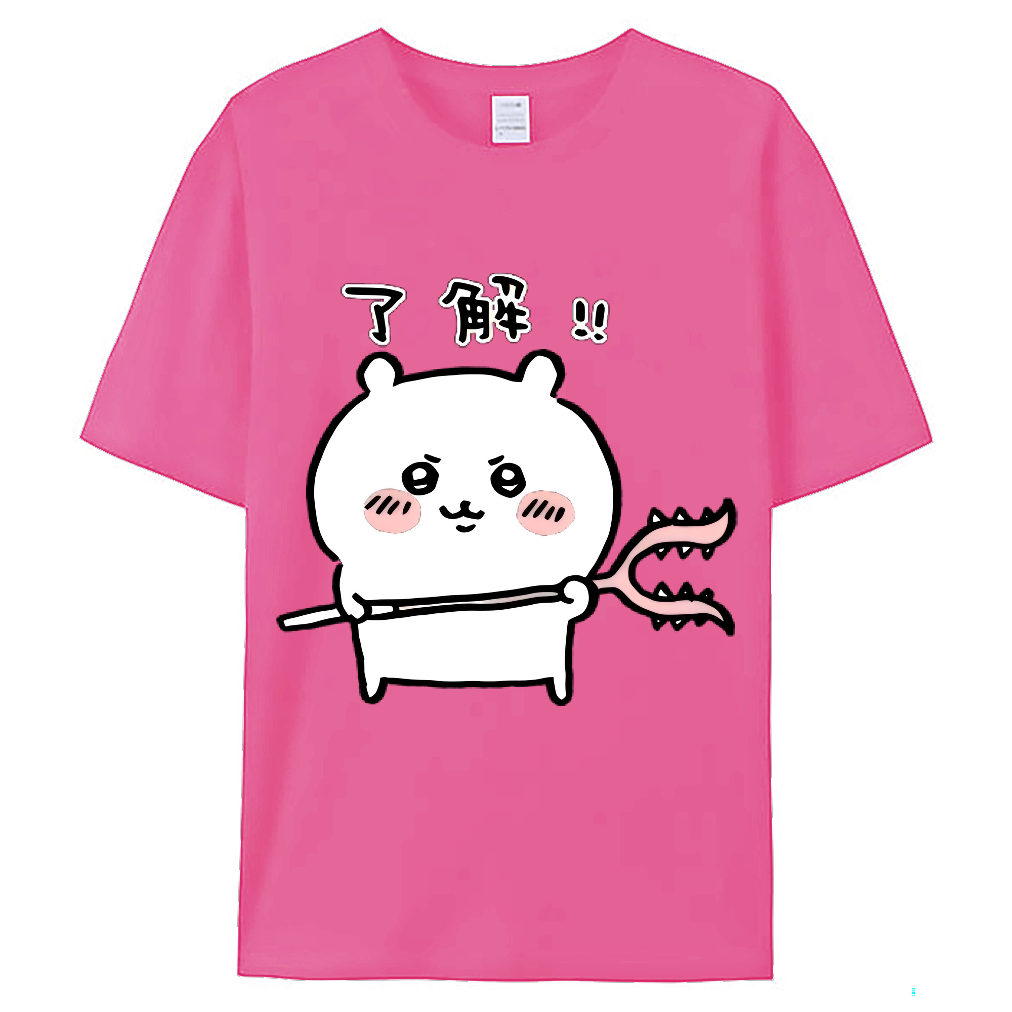 （画像用） ちいかわ ちいかわ Chii-kawa chiikawa レディースカジュアルプリントTシャツ（綿100％）